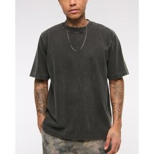 NWOT Abercrombie & Fitch Premium Heavyweight 2.0 Tee Black Wash Medium Tall